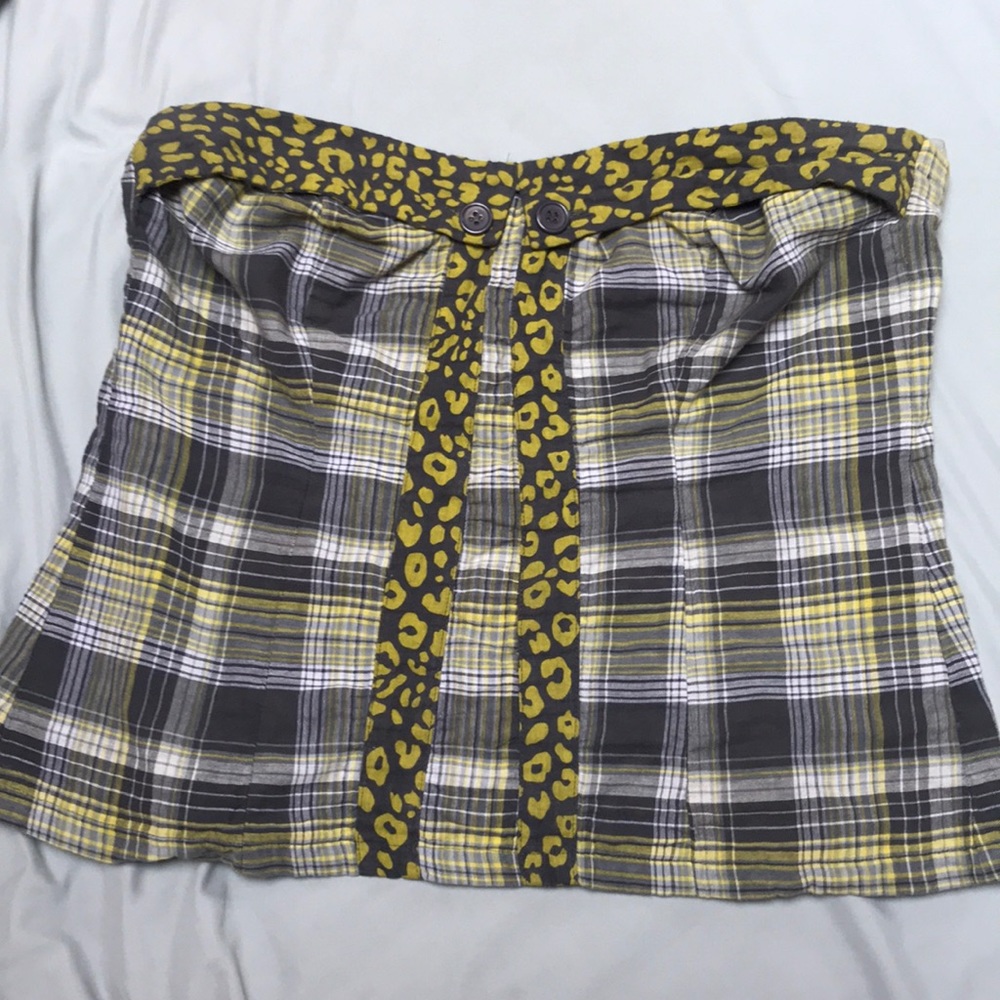 Torrid grey and yellow bustier